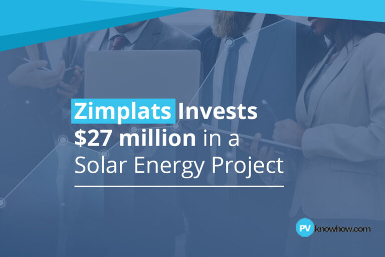 Zimplats Invests $27 Million in a Solar Energy Project