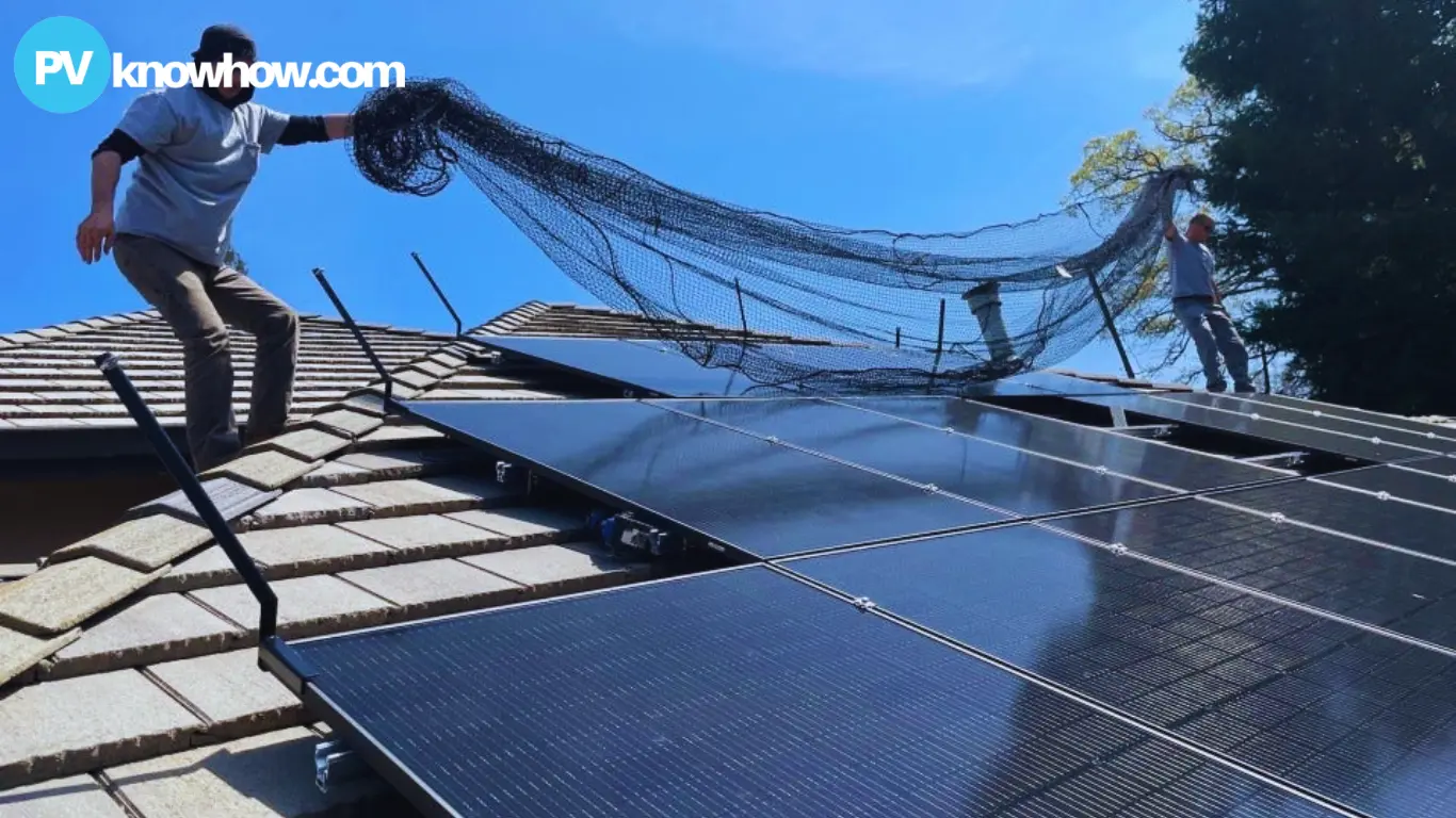 Solar-panel-installation-with-protection Solar panel installation with protection