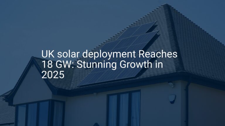 UK solar deployment Reaches 18 GW: Stunning Growth in 2025