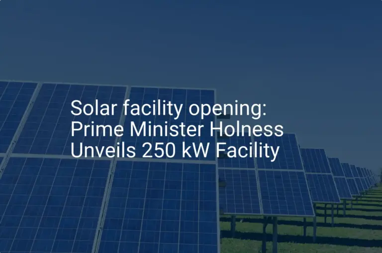 Solar facility opening: Prime Minister Holness Unveils 250 kW Facility