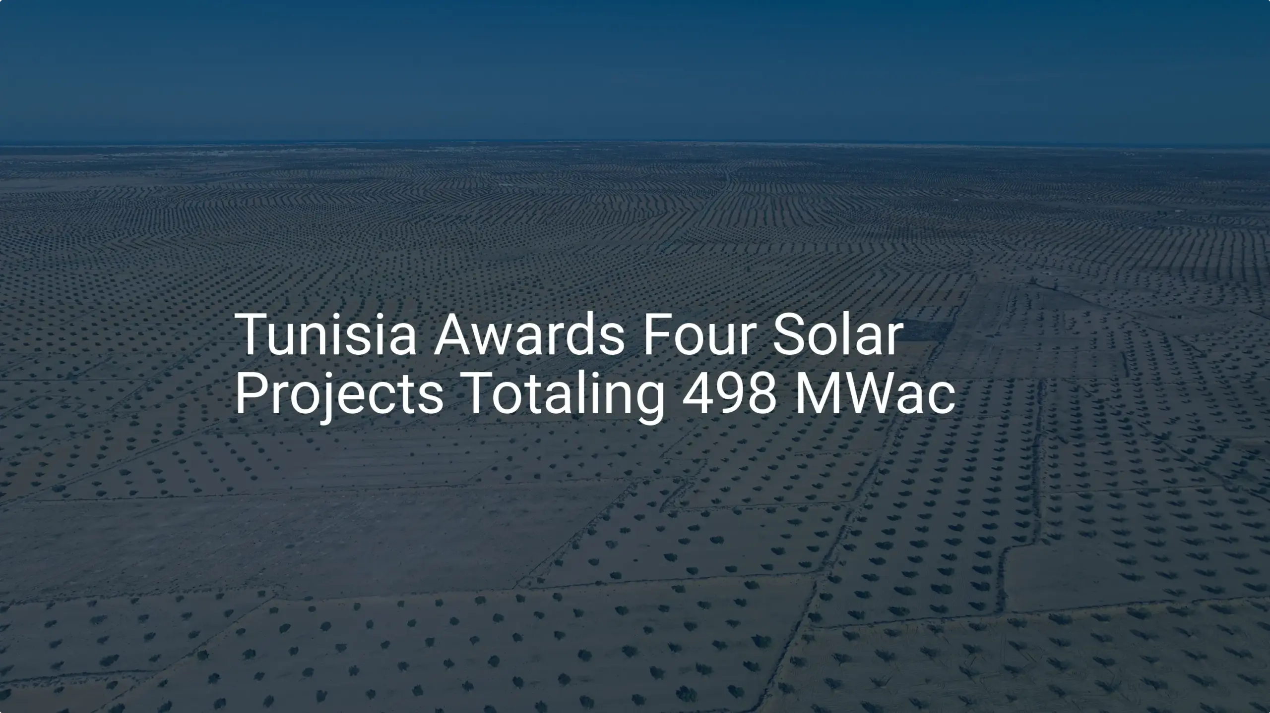 Tunisia solar projects Achieve 498 MWac Capacity in Stunning Tender