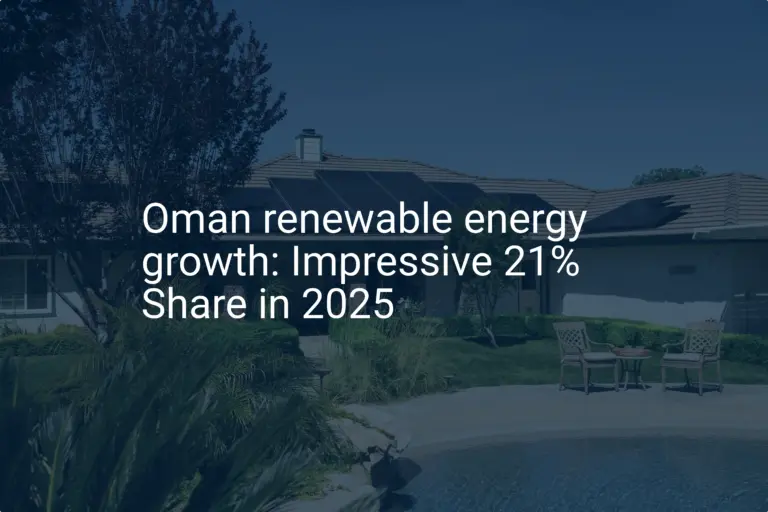 Oman renewable energy growth: Impressive 21% Share in 2025