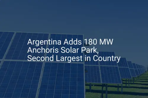 Anchoris solar park: 180 MW of Impressive Power in Argentina