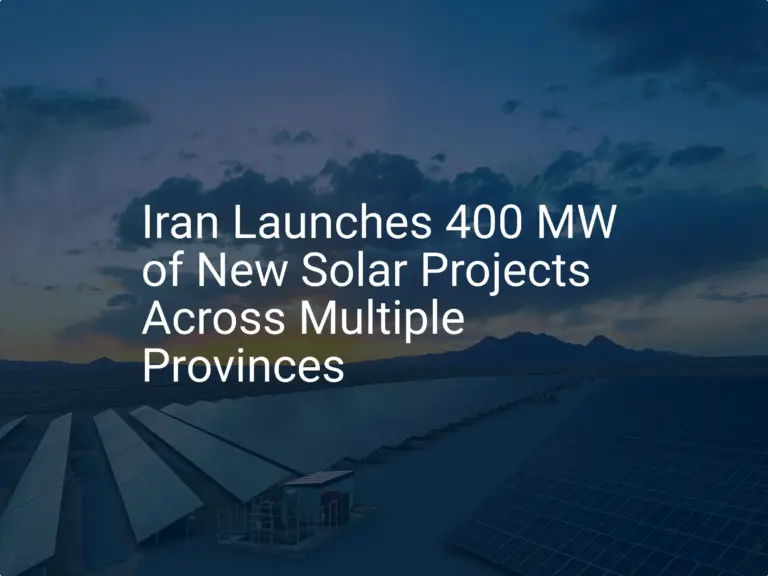 Iran solar projects: Impressive 400 MW Power Launch