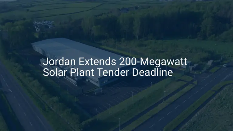 Jordan solar tender deadline Extended: 200 MW Essential Project