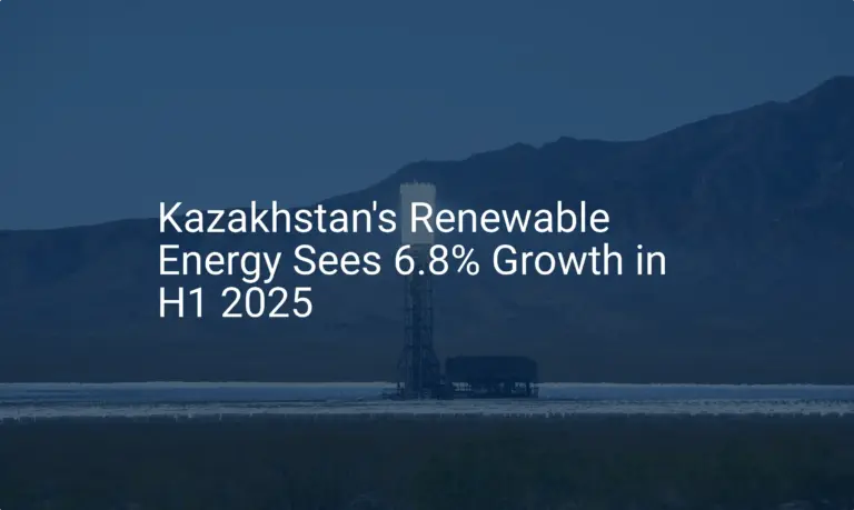 Kazakhstan renewable energy growth: Impressive 6.8% Surge in 2025