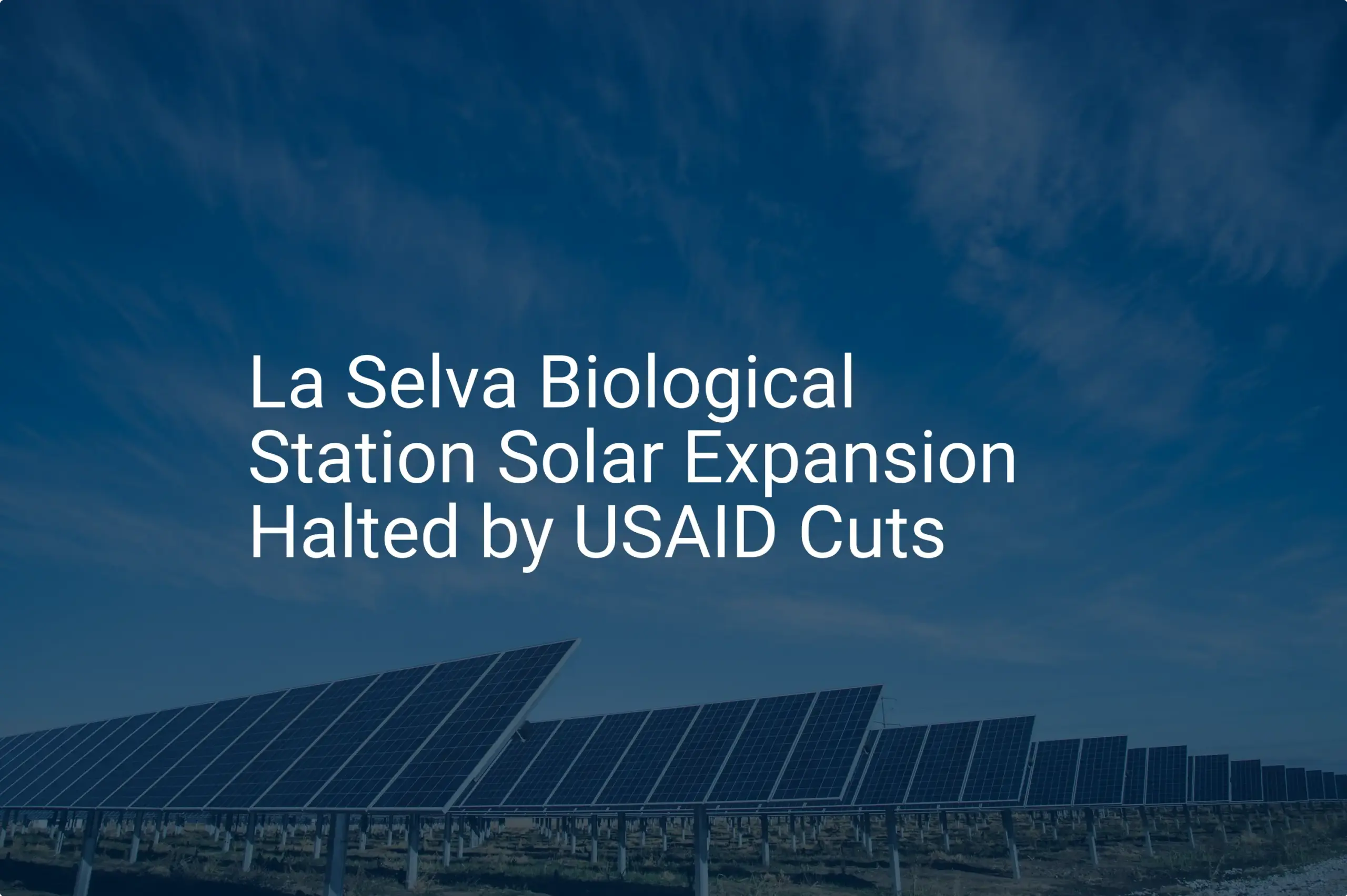 La Selva solar halted: Shocking 2024 USAID Cuts Devastate Project