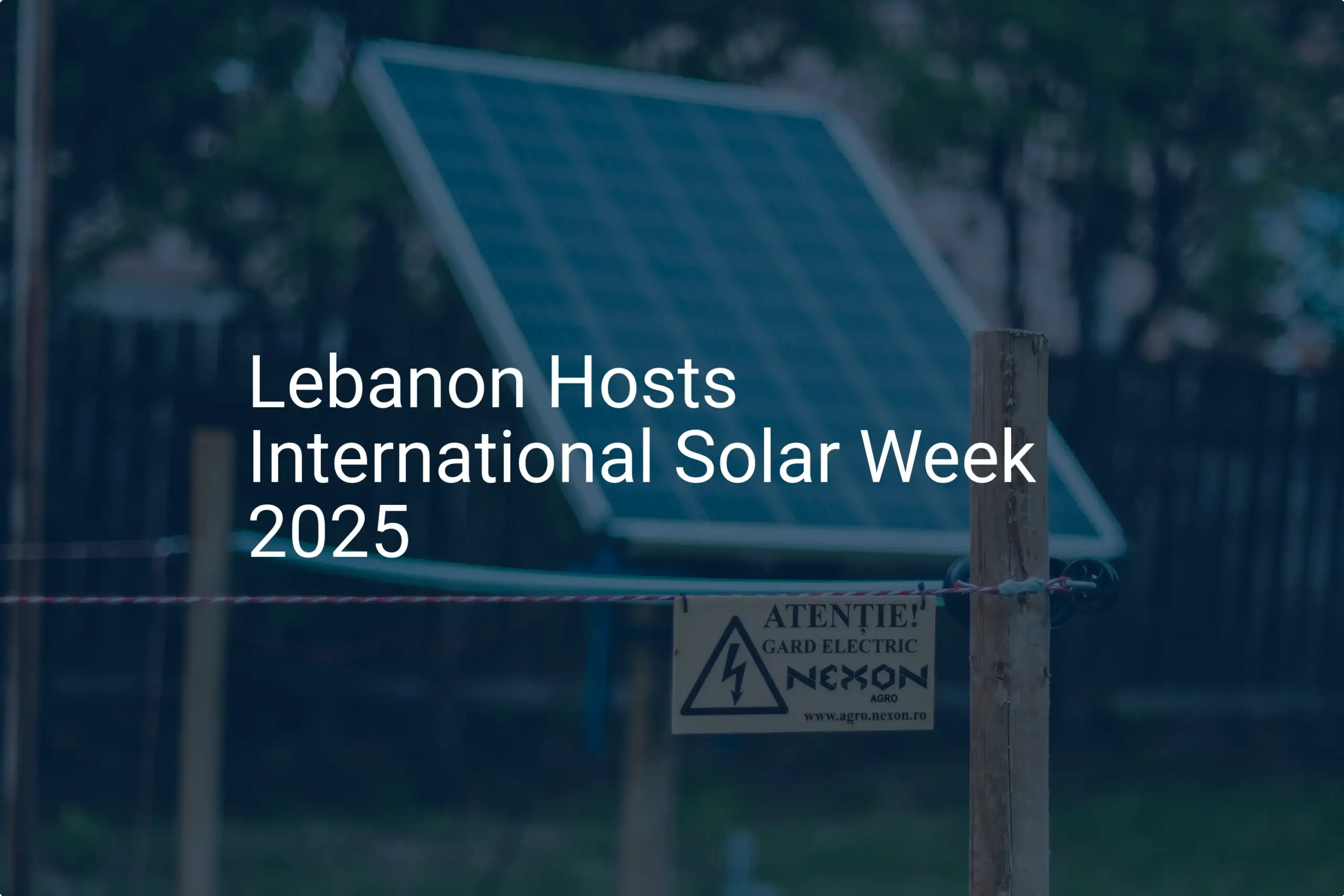 Lebanon Solar Week 2025: A Powerful & Essential Event