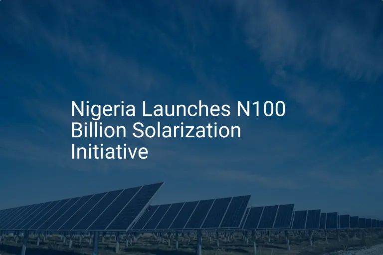 Nigeria solar power initiative: 1 Million Homes Get Power in 2024