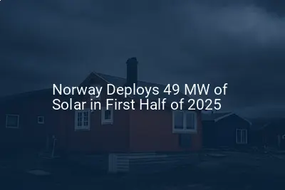 Norway solar deployment: Impressive 49 MW Growth in 2025