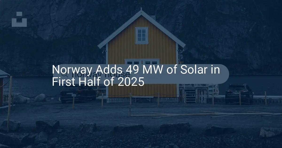Norway solar growth: Shocking 49 MW Added in 2025