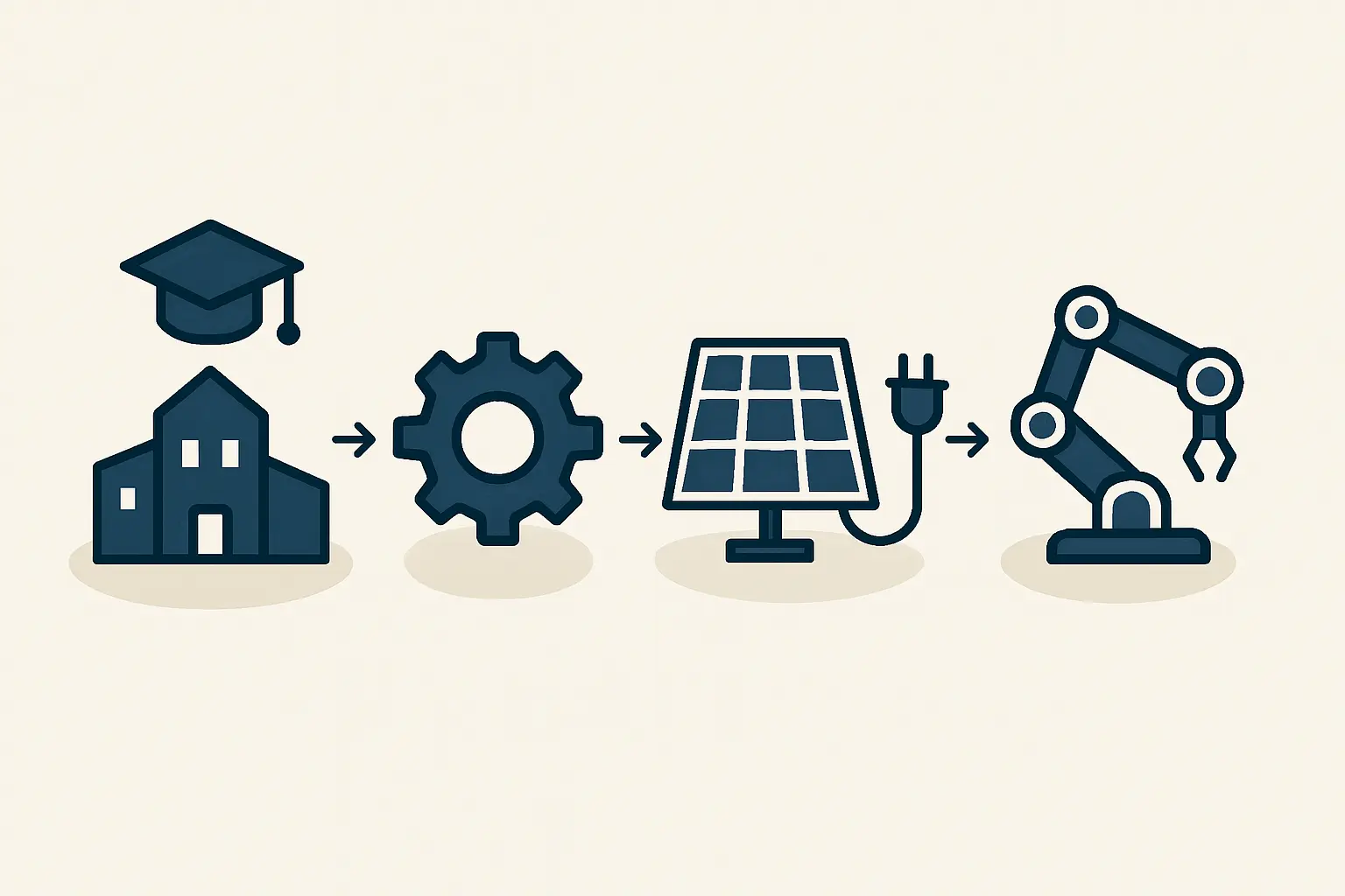 Image of a diverse group of factory employees – engineers and line workers – standing together, representing a complete team