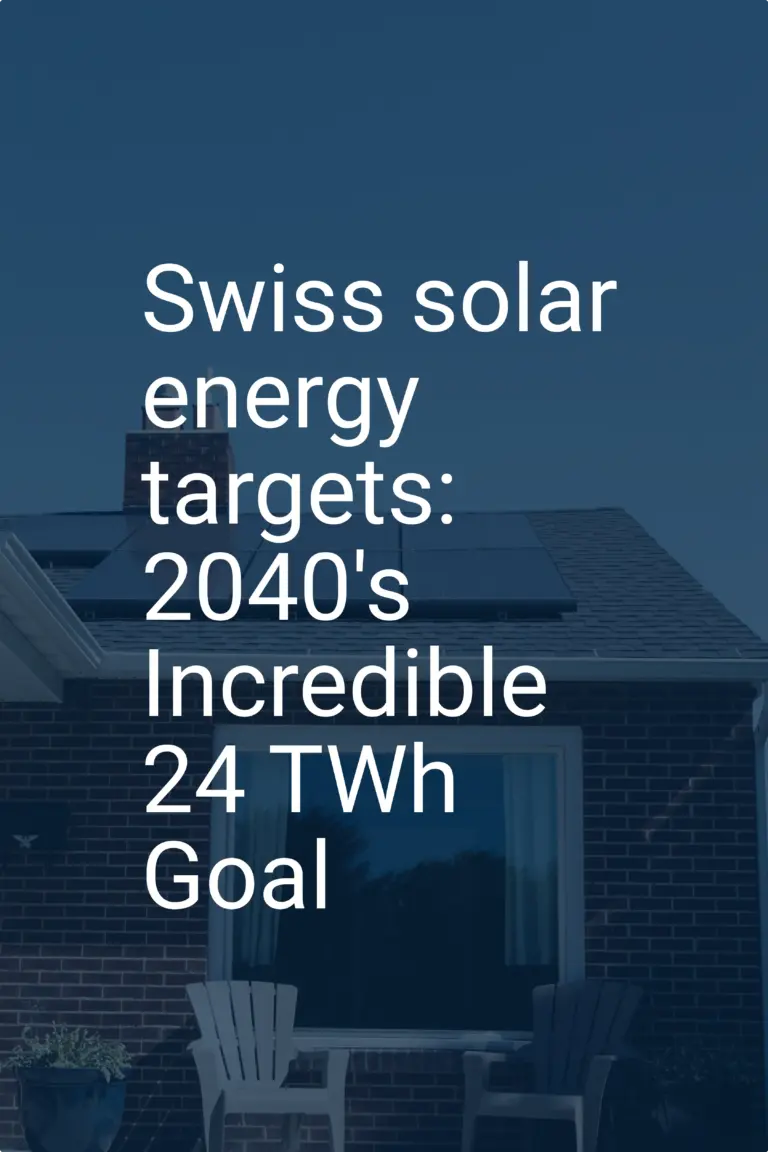 Swiss solar energy targets: 2040's Incredible 24 TWh Goal