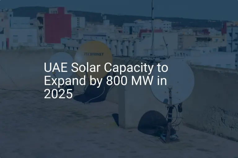 UAE solar energy growth: Stunning 800 MW Expansion in 2025