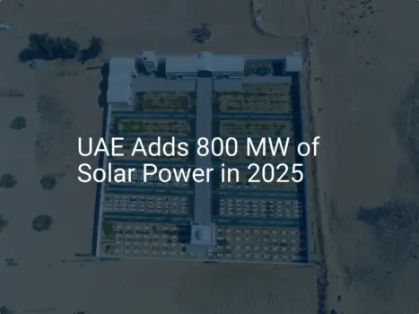 UAE solar power 2025: 800 MW of Impressive Power