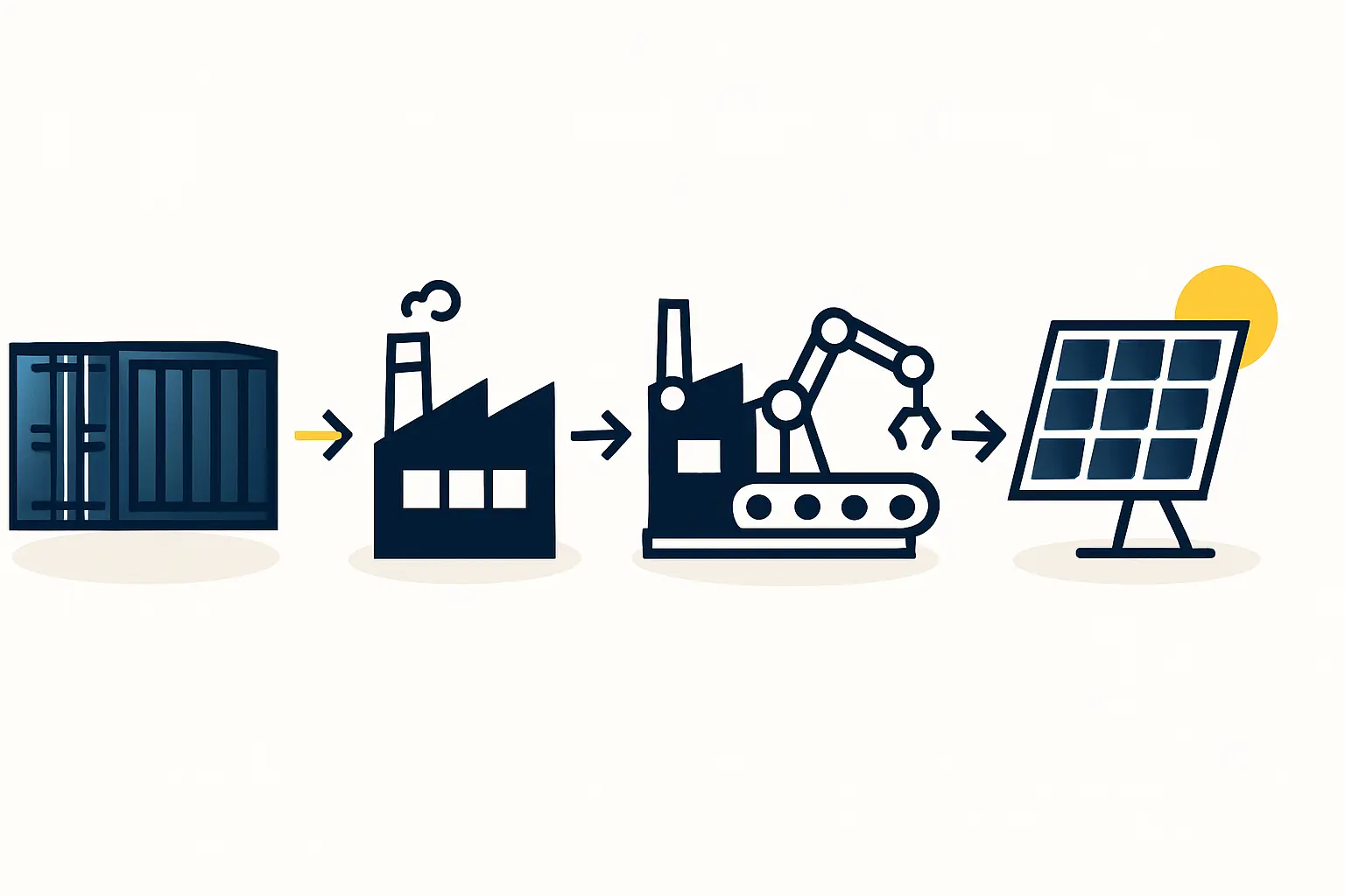 An image of aluminum profiles being manufactured or stacked, suggesting industrial capability.