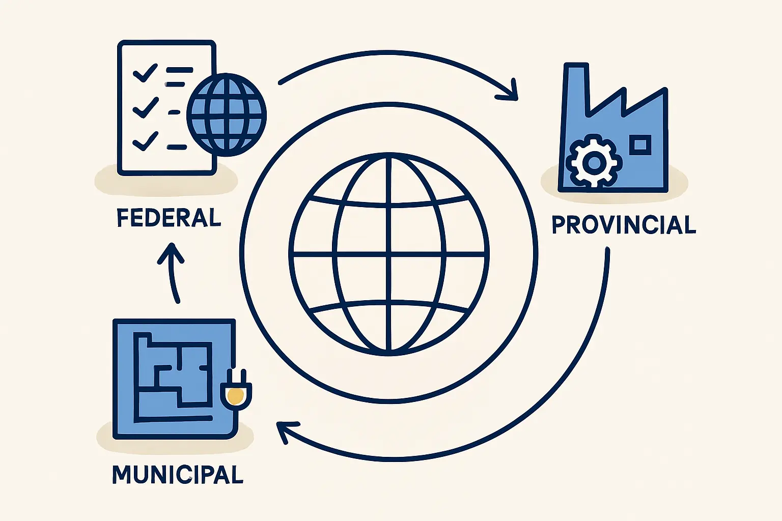 A flowchart illustrating the typical environmental assessment process in Canada, from initial screening to final decision.