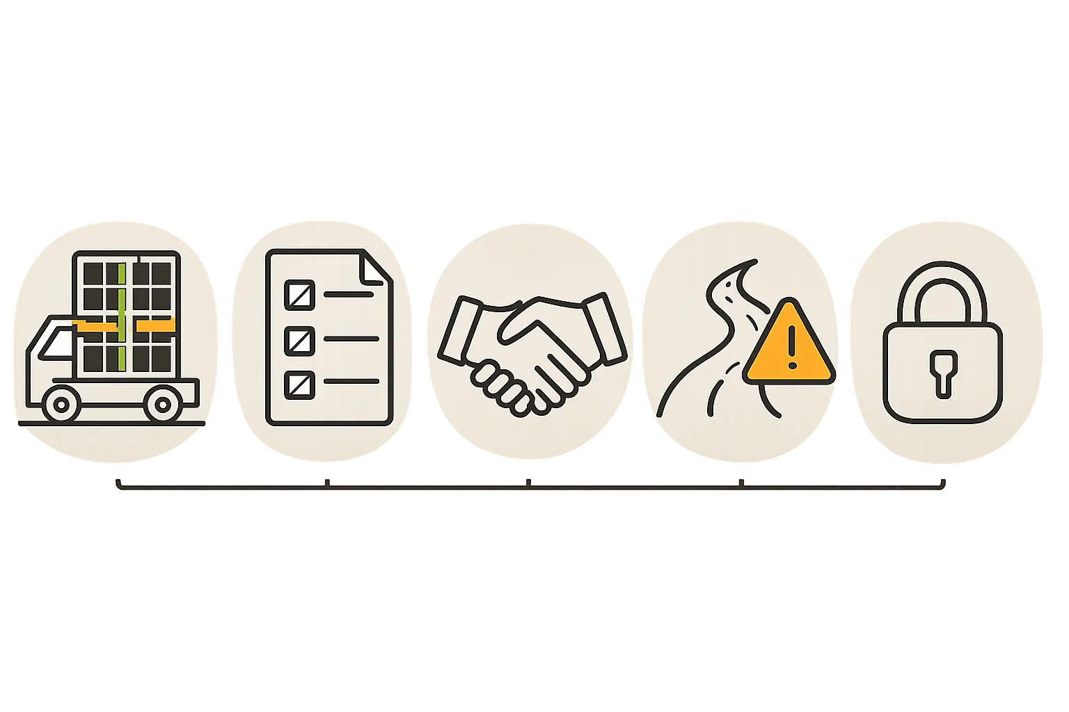 A diagram illustrating the ideal logistics flow from a factory near Douala to a final customer in Chad, showing road, rail, and customs checkpoints.