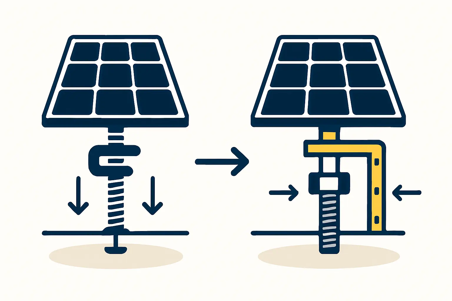 Infographic showing the Saffir-Simpson Hurricane Wind Scale next to solar panel wind load ratings (Pa and mph)