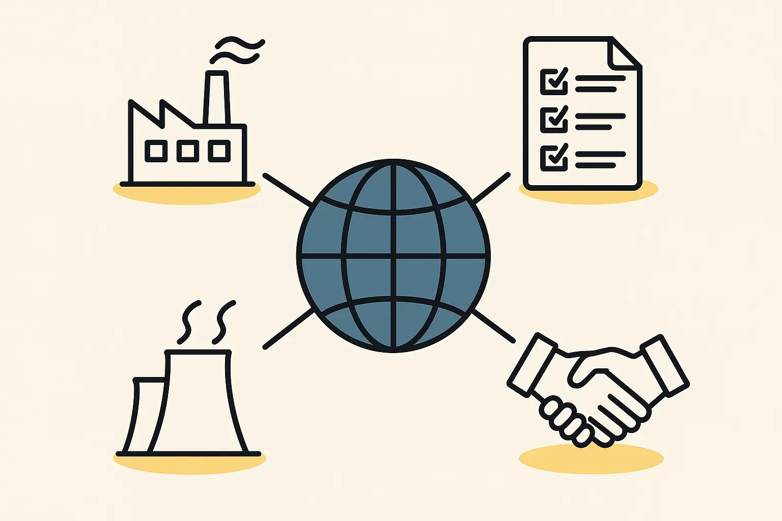 A large-scale desert solar farm under the bright sun.