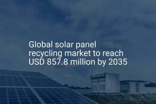 Solar panel recycling: Impressive $857.8M Market by 2035