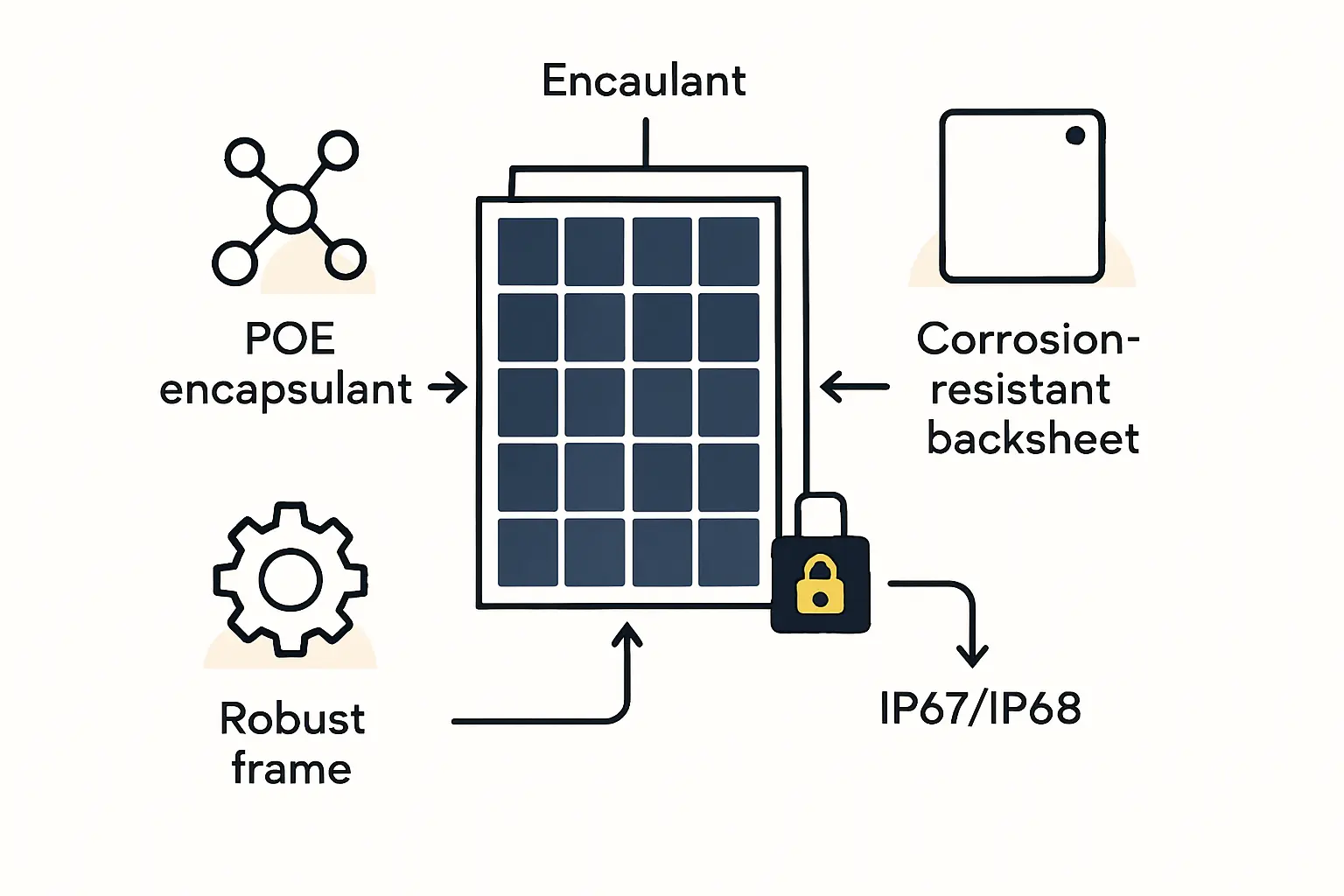 Encapsulant materials in solar modules