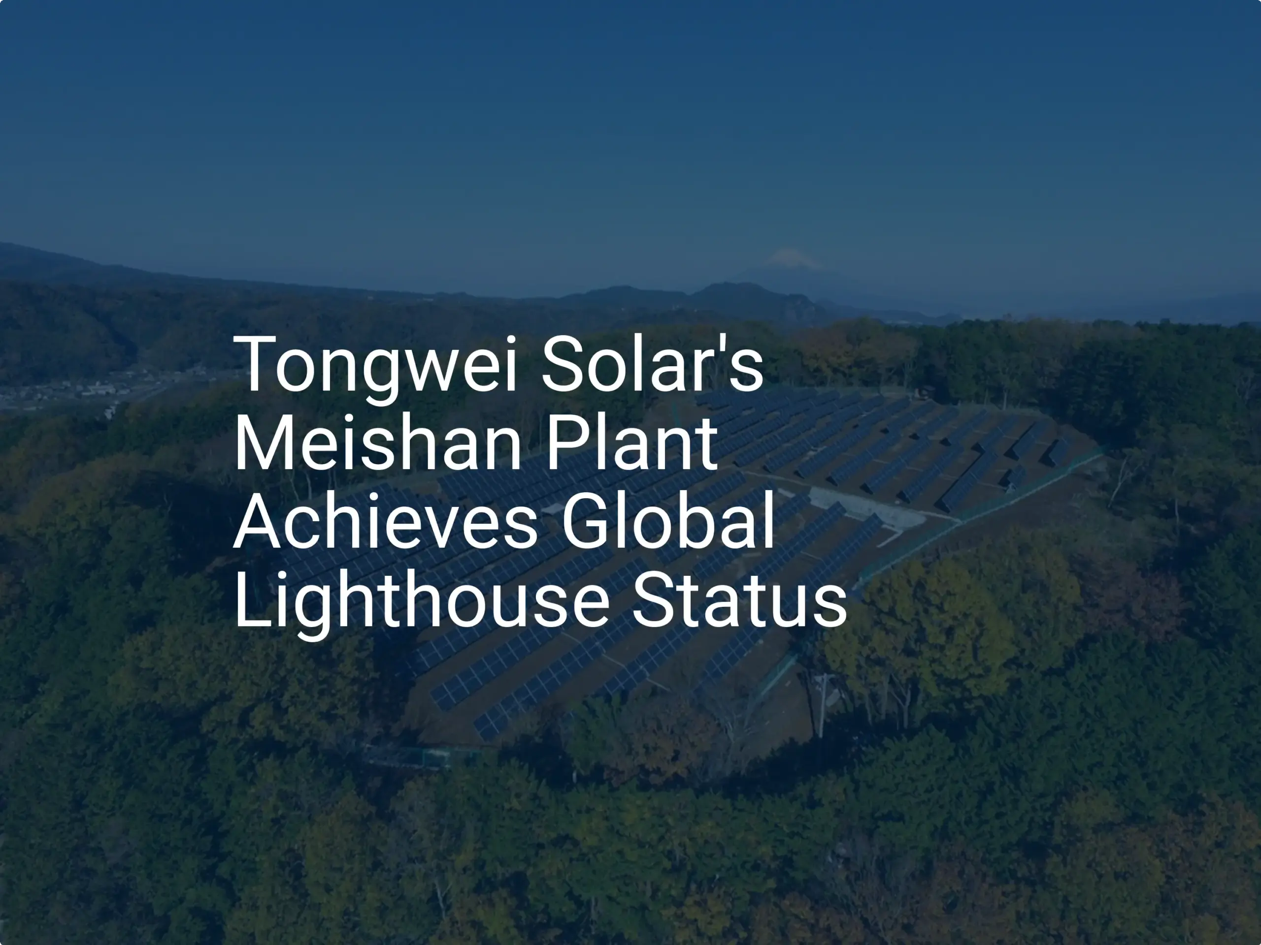 Tongwei Solar Lighthouse: 2 Plants Achieve Impressive Global Recognition