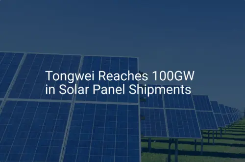 Tongwei solar shipments reach stunning 100GW milestone