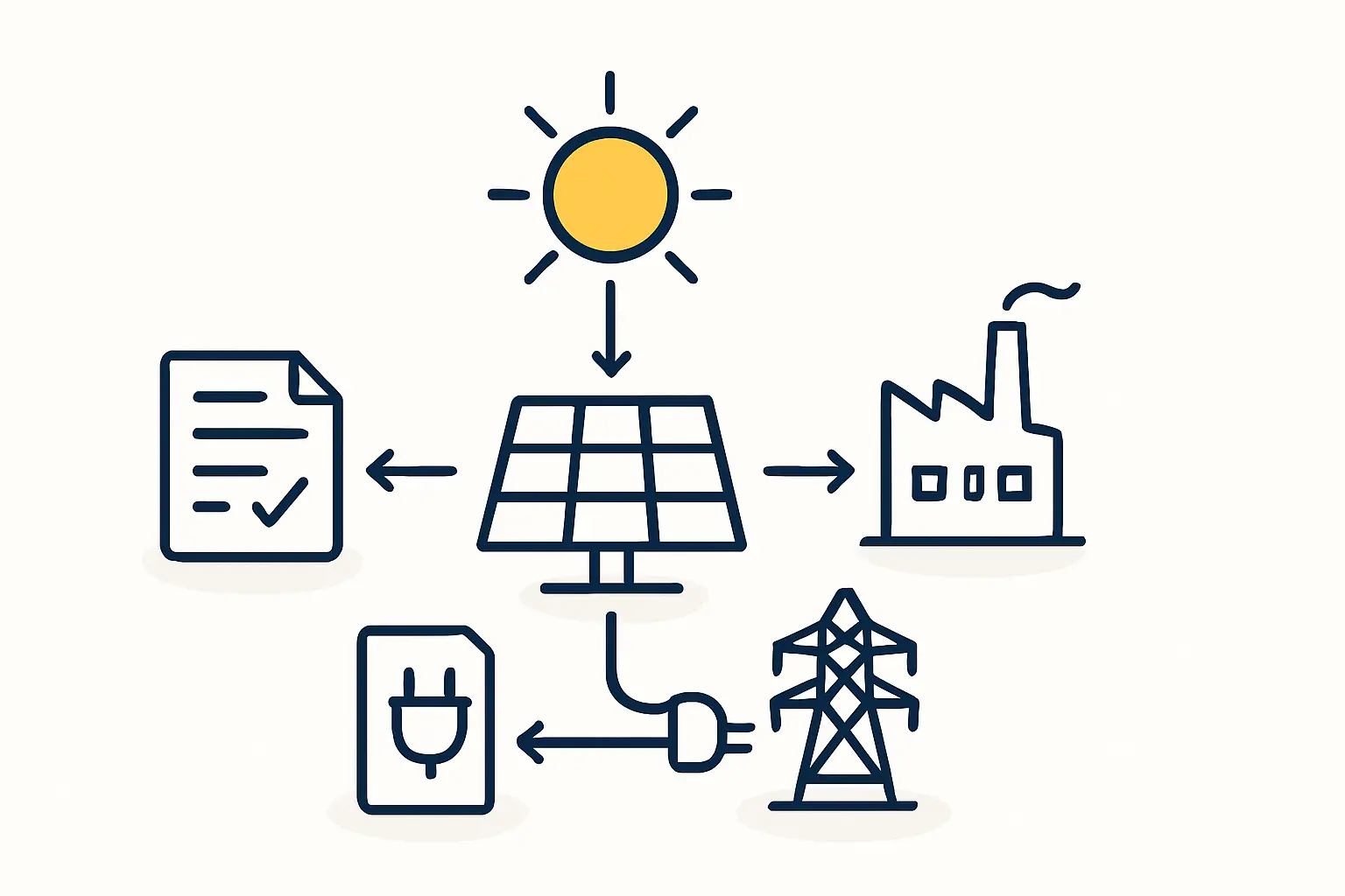 Chart showing Germany's planned solar capacity growth to 215 GW by 2030
