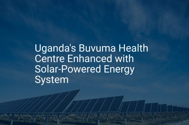 Buvuma solar health: Impressive 2024 energy boost