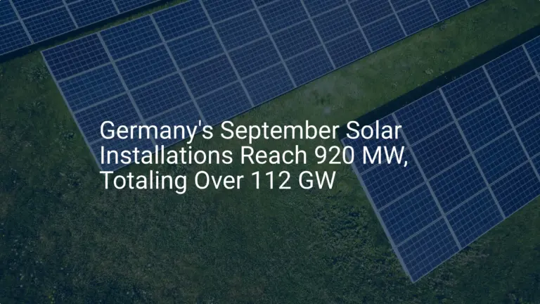 Germany solar installations: Impressive 920 MW Milestone