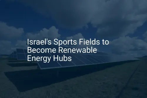 Israel renewable energy: Stunning 2024 Sports Field Plan