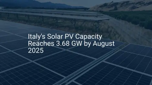 Italy solar PV capacity: Impressive 3.68 GW by 2025 Proven