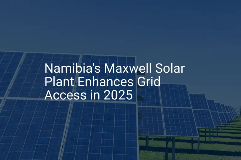 Namibia solar plant: Unique grid boost set for 2025