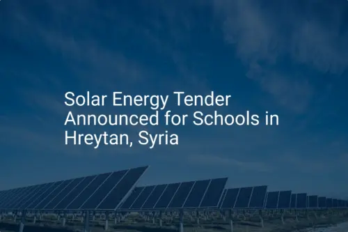 Syria solar tender: Unique 2024 school energy plan unveiled
