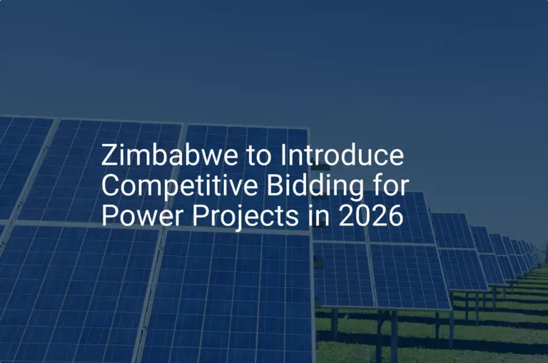Zimbabwe power projects bidding: Unique plan set for 2026