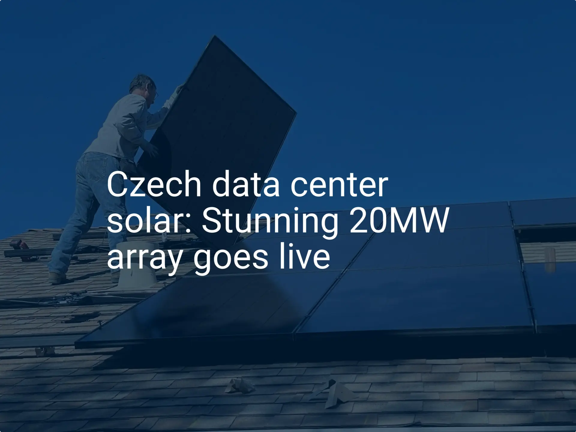 Czech data center solar: Stunning 20MW array goes live