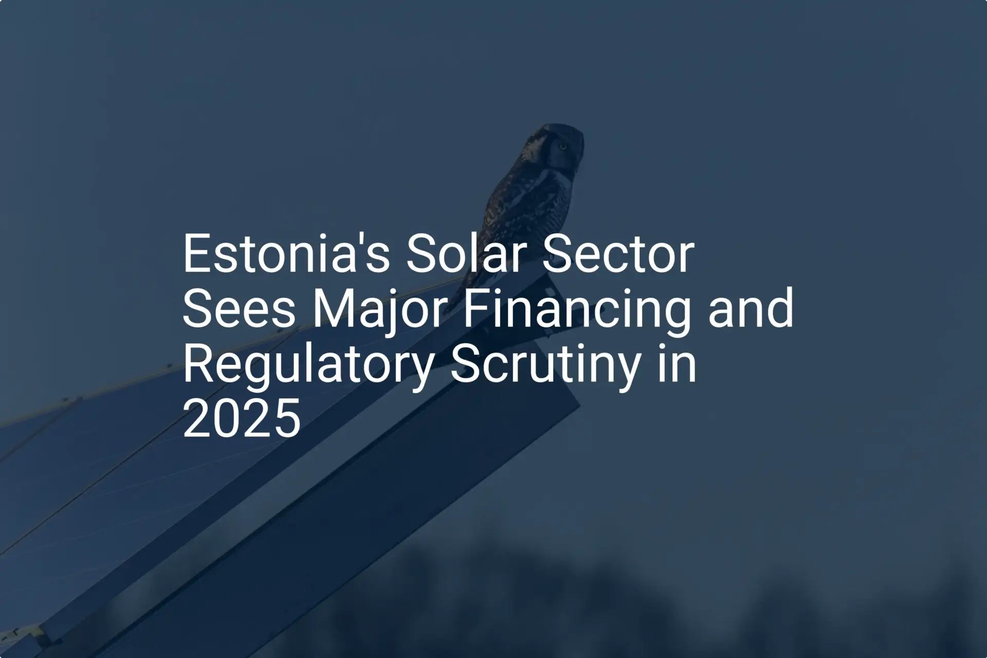 Estonia solar financing: Critical 2025 Regulatory Year