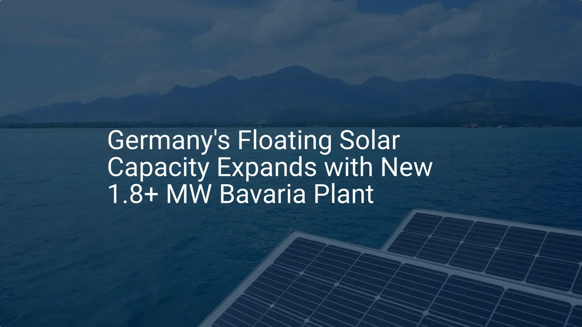 Floating solar Germany: Impressive 1.8 MW Plant is Essential