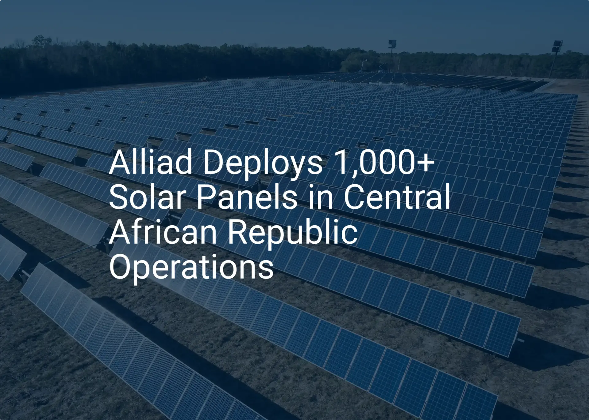 Impressive CAR solar panel deployment: 1,000+ Panels Power Ops