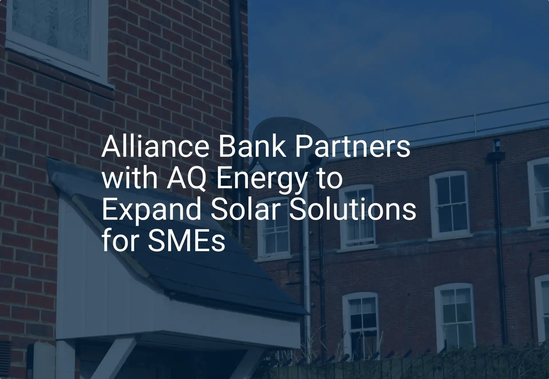 Impressive SME solar solutions: Alliance Bank's Unique Plan