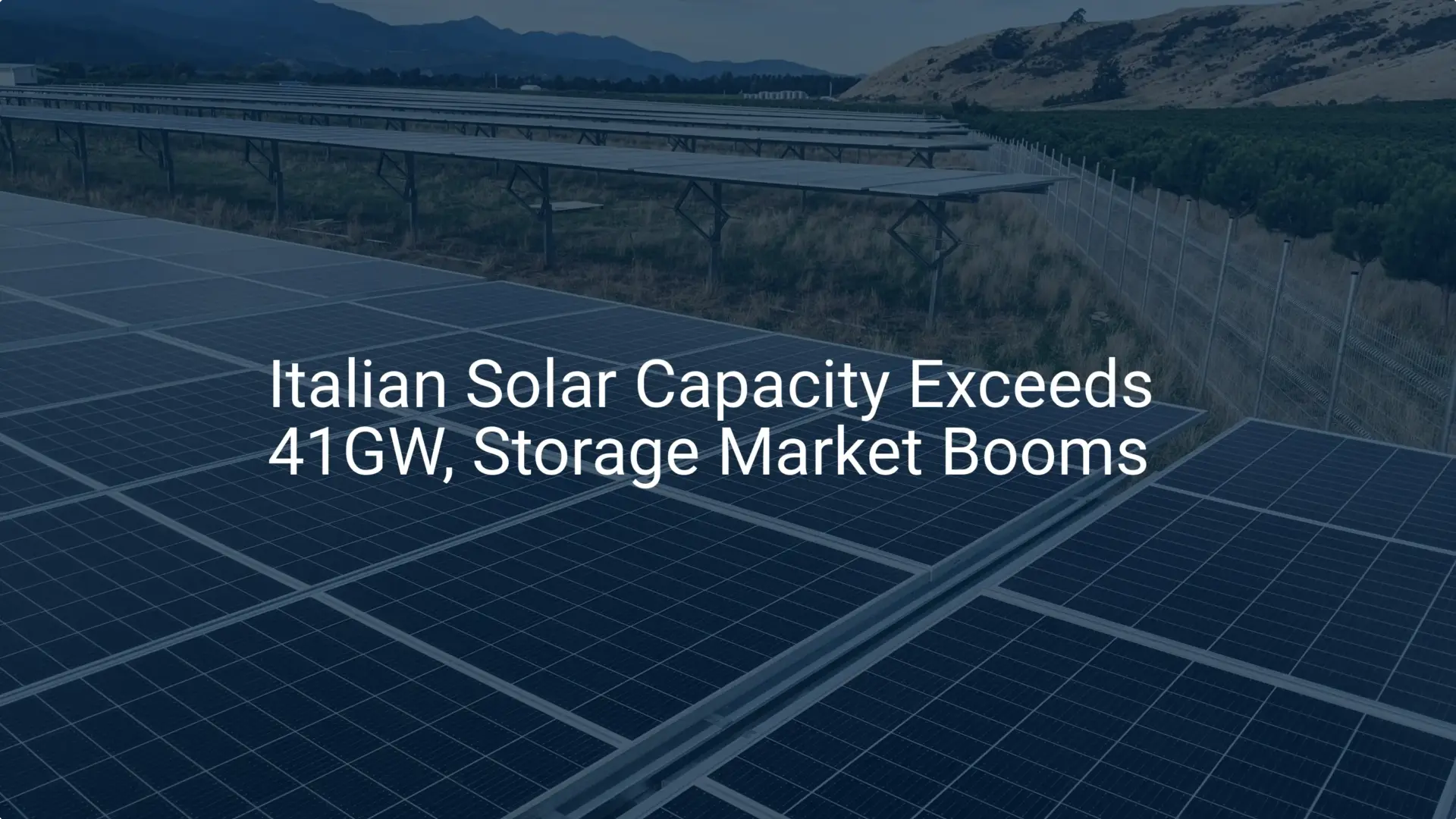 Italian solar market: Stunning 41GW Capacity Milestone