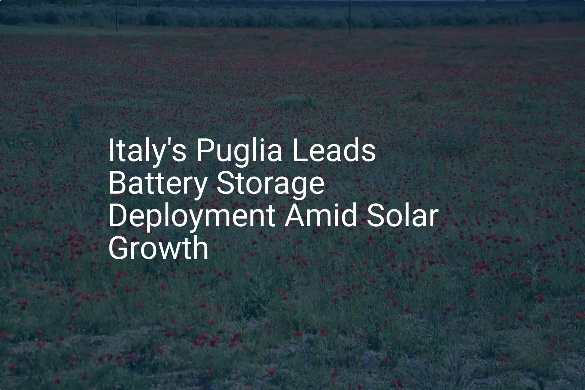 Puglia battery storage: Impressive 2024 Growth is Essential