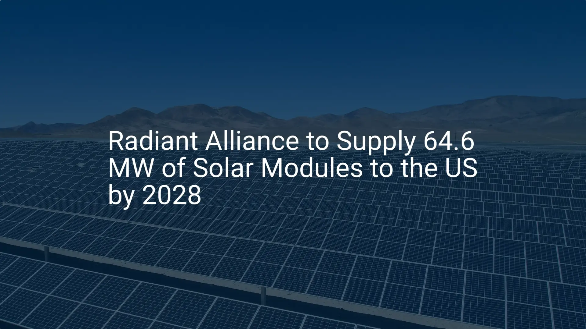 Solar modules US supply: Impressive 64.6 MW by 2028