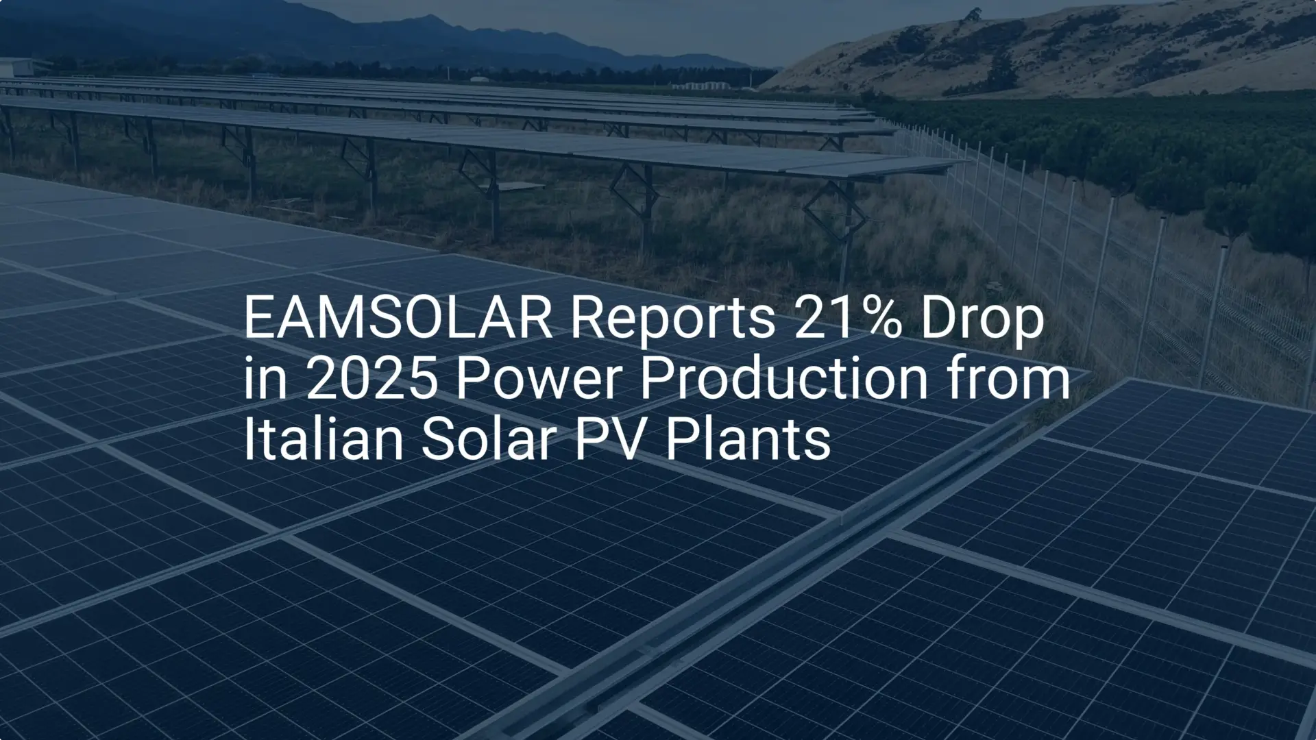 Unexpected Italian solar power drop: 21% in 2025