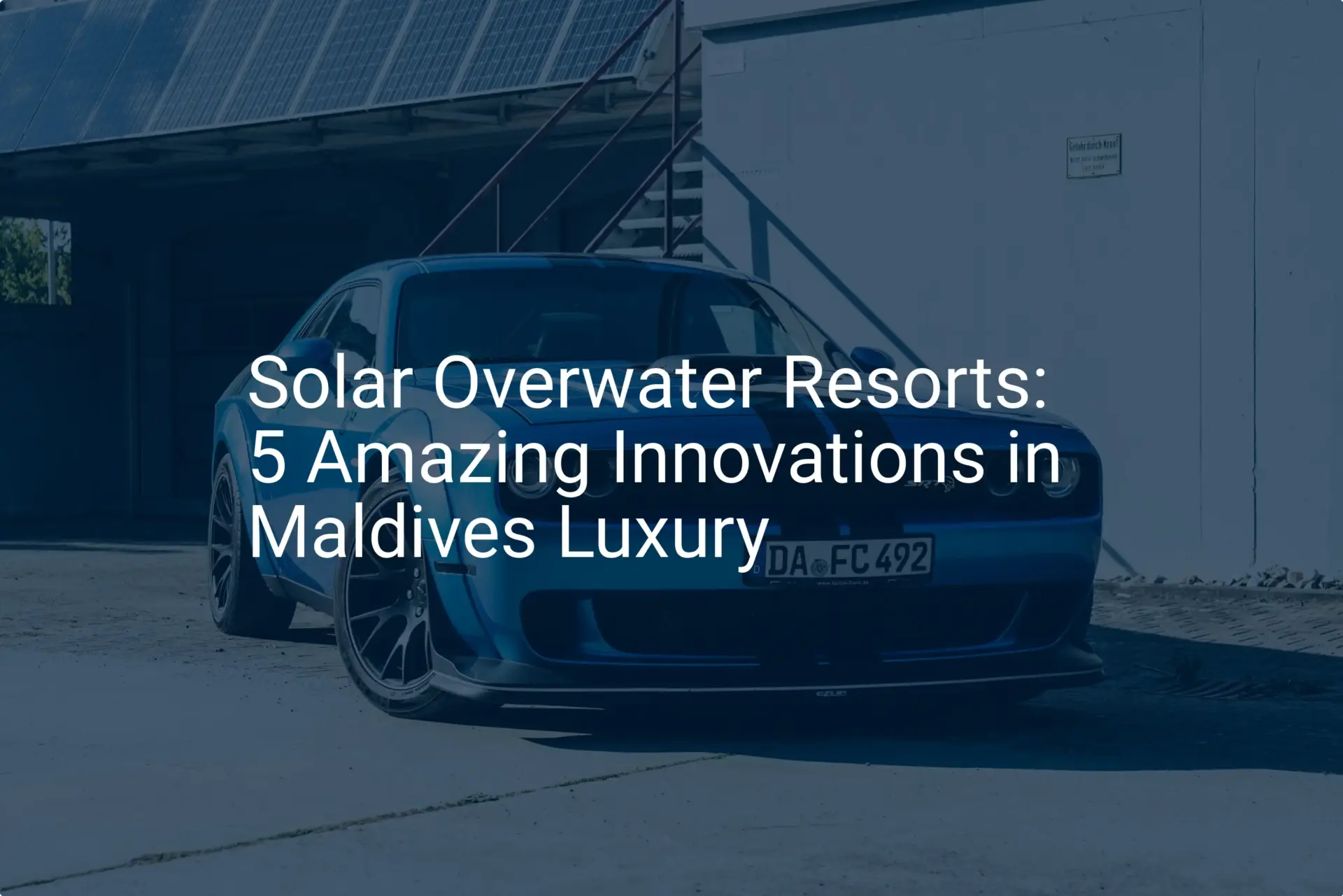 Solar Overwater Resorts: 5 Amazing Innovations in Maldives Luxury