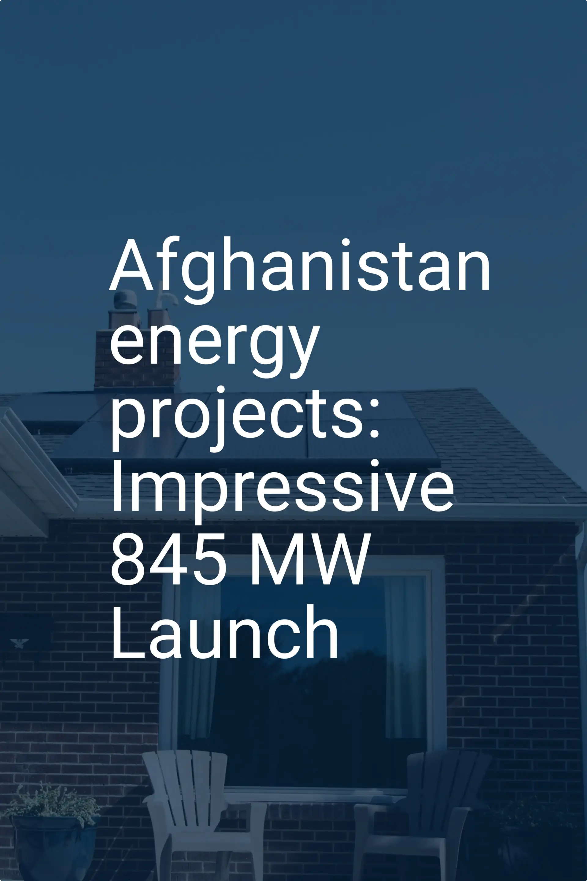 Afghanistan energy projects: Impressive 845 MW Launch