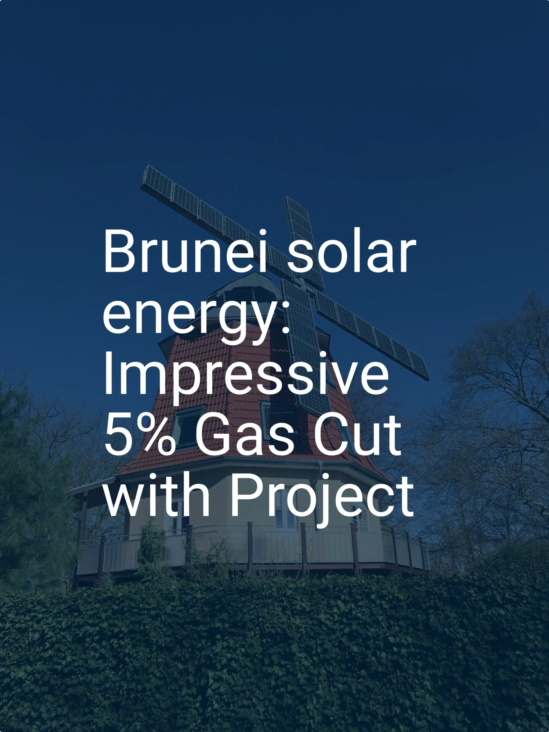 Brunei solar energy: Impressive 5% Gas Cut with Project