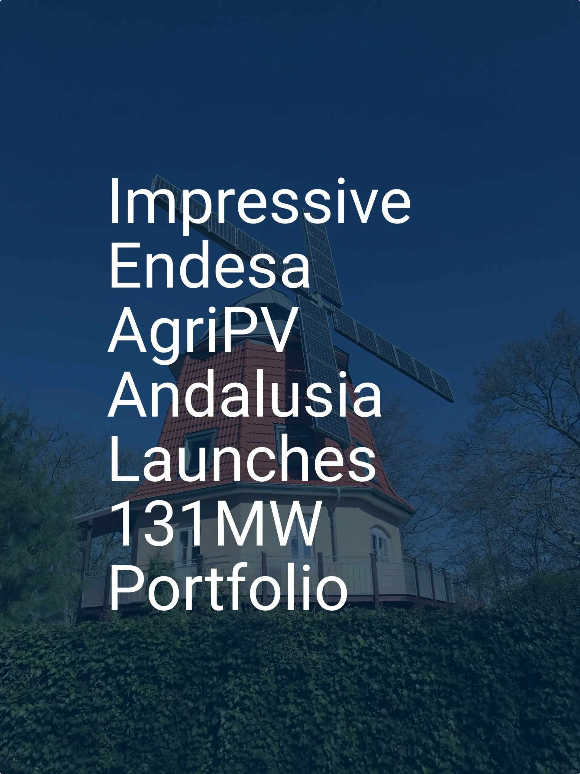 Impressive Endesa AgriPV Andalusia Launches 131MW Portfolio