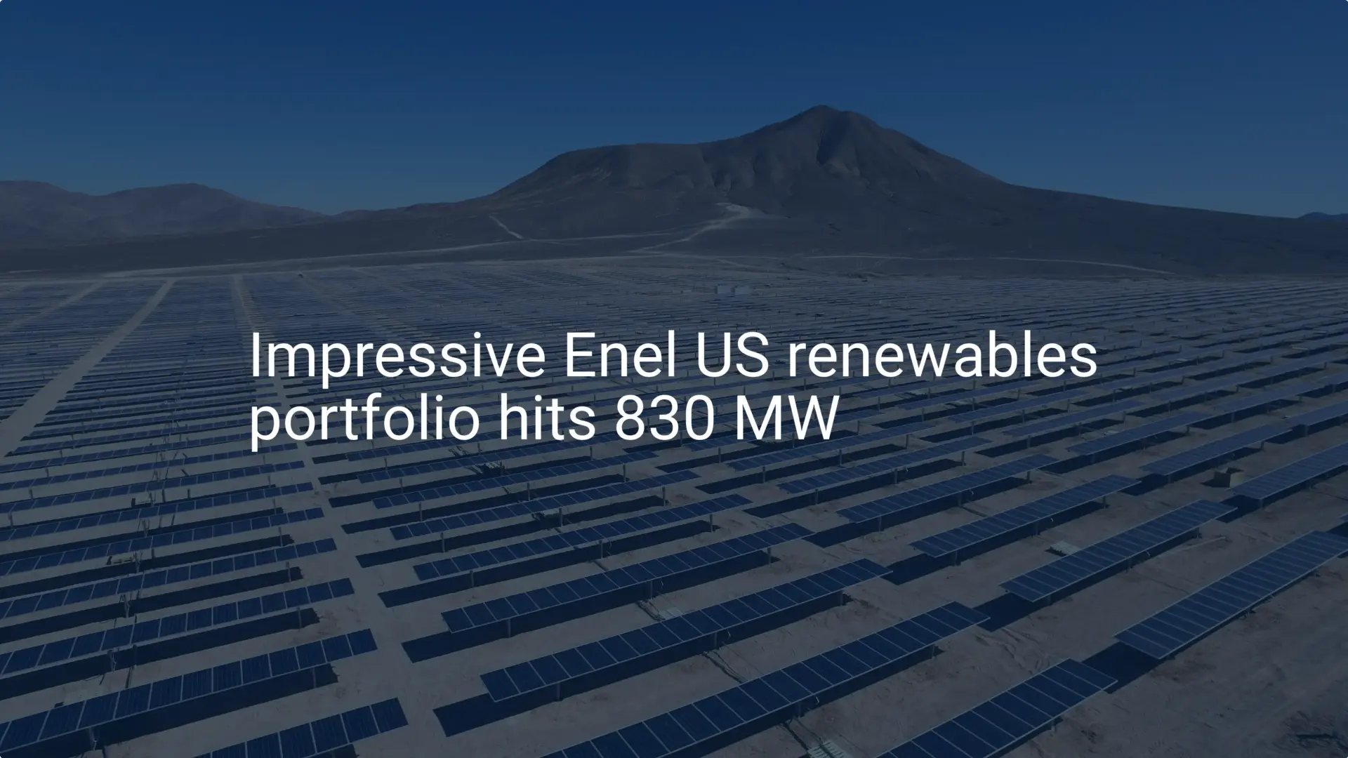 Impressive Enel US renewables portfolio hits 830 MW